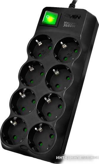 Сетевой фильтр SVEN SF-08E-16 (5 м)