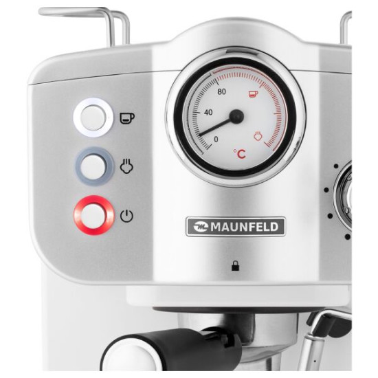 Рожковая помповая кофеварка MAUNFELD MF-735WH Pro
