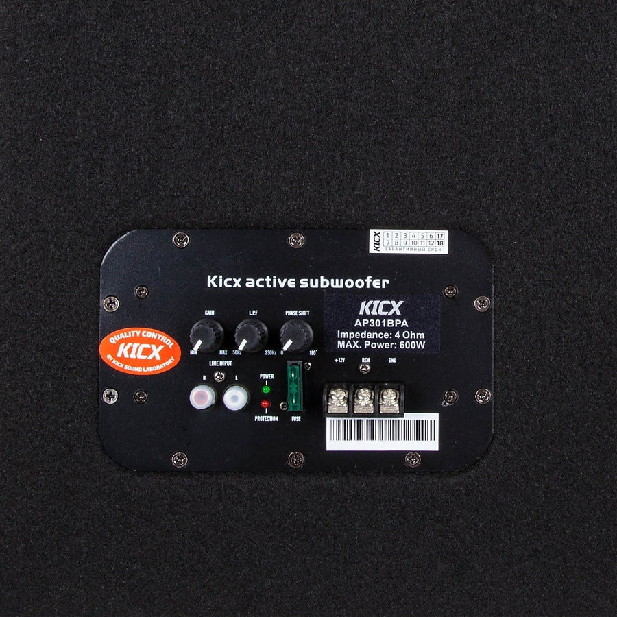Корпусной активный сабвуфер KICX AP301BPA
