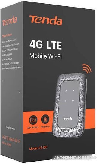 Мобильный 4G Wi-Fi роутер Tenda 4G180 (черный)