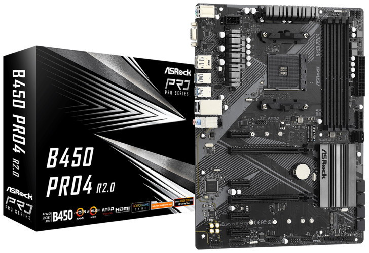 Материнская плата ASRock B450 Pro4 R2.0