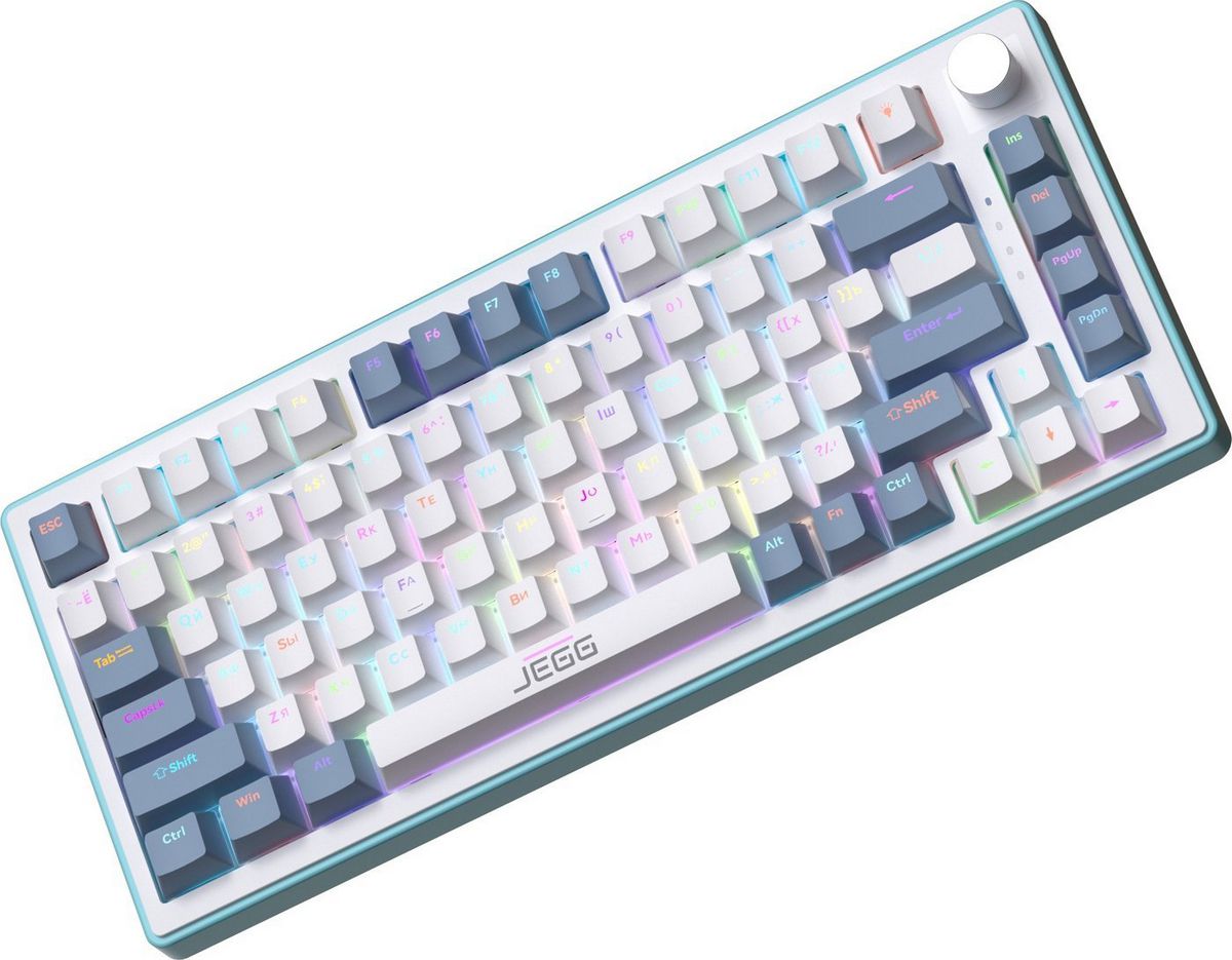 Клавиатура JEGG ZA82 White Navy Blue (OUTEMU Orange)