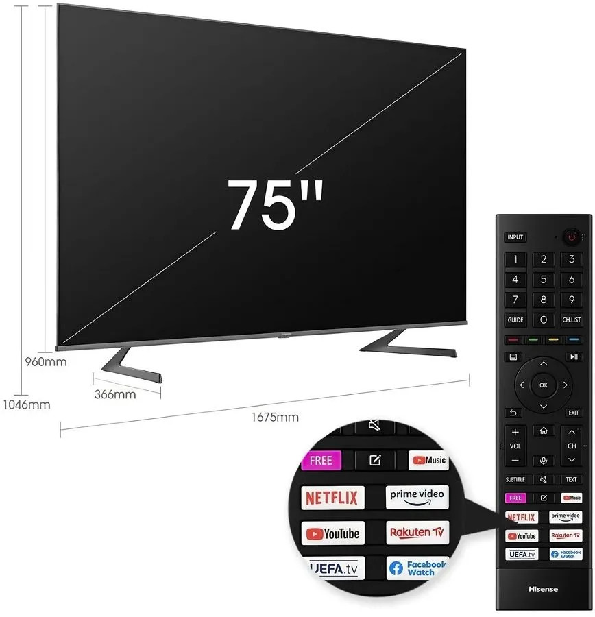 Телевизор Hisense 75A7GQ