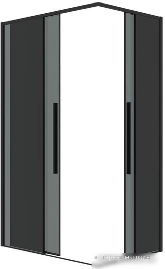 Душевая дверь Grossman Galaxy 90x195 1/2.K33.01.90.21.10 (черный матовый/тонированное стекло)