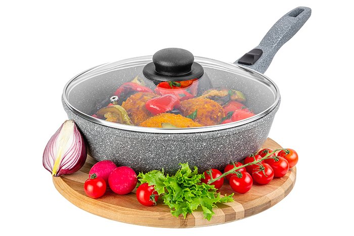 Сковорода Elan Gallery Гармония вкуса 120593 (серый мрамор)