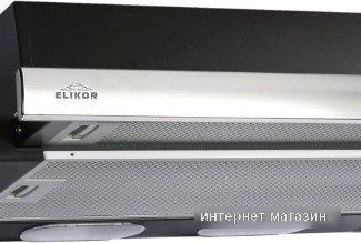 Кухонная вытяжка Elikor Интегра 50П-400-В2Л (черный/нержавеющая сталь)