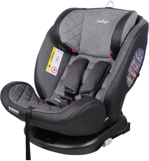 Детское автокресло Indigo Aero Isofix (серый)