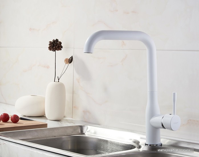 Смеситель Ledeme H98 L4698W (белый матовый)