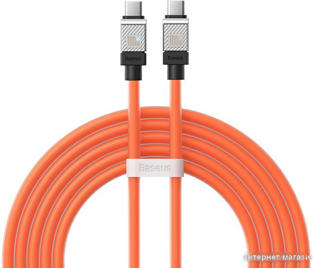 Кабель Baseus CoolPlay Series USB Type-C - USB Type-C (2 м, оранжевый)