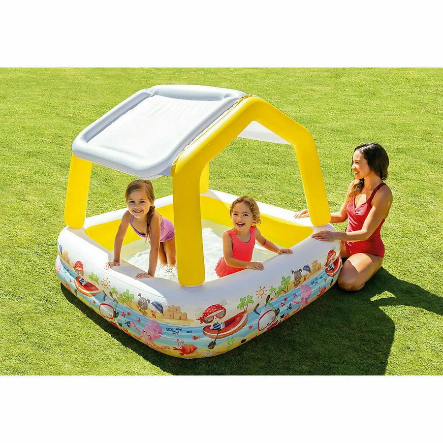 Надувной бассейн Intex Sun Shade 57470 (157x122, желтый)