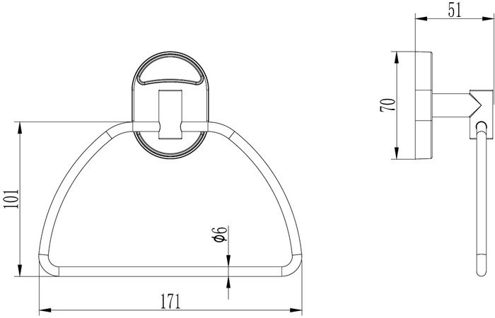 Держатель для полотенца Ledeme L1904-2