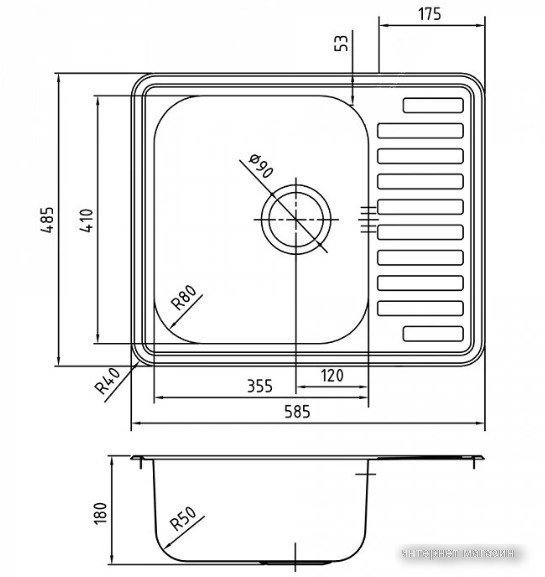 Кухонная мойка IDDIS Strit STR58PDi77