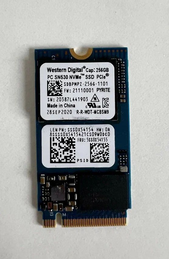SSD накопитель Western Digital PC SN530 NVMe 256GB SDBPMPZ-256G-1101 (уценка)