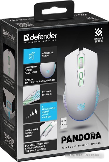 Игровая мышь Defender Pandora GM-502 (белый)