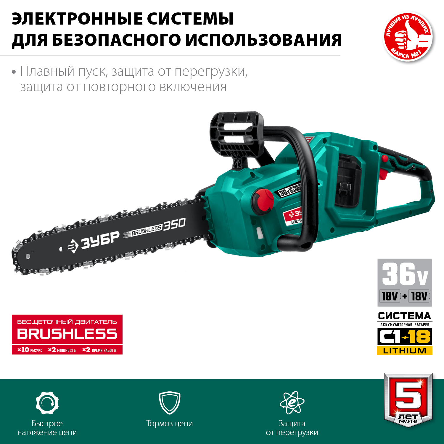 Аккумуляторная пила Зубр Мастер ПЦЛ-3635 (без АКБ)