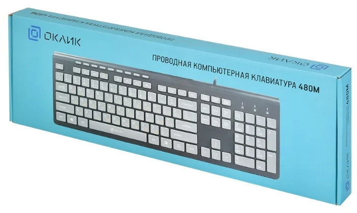 Клавиатура Oklick 480M (черный/серый)