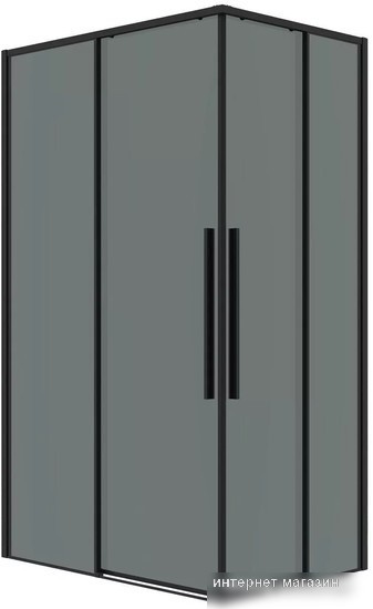 Душевая дверь Grossman Galaxy 90x195 1/2.K33.01.90.21.10 (черный матовый/тонированное стекло)