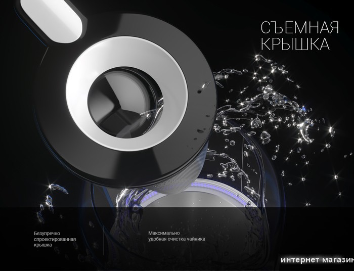 Электрический чайник Polaris PWK 1753CGL (черный/белый)