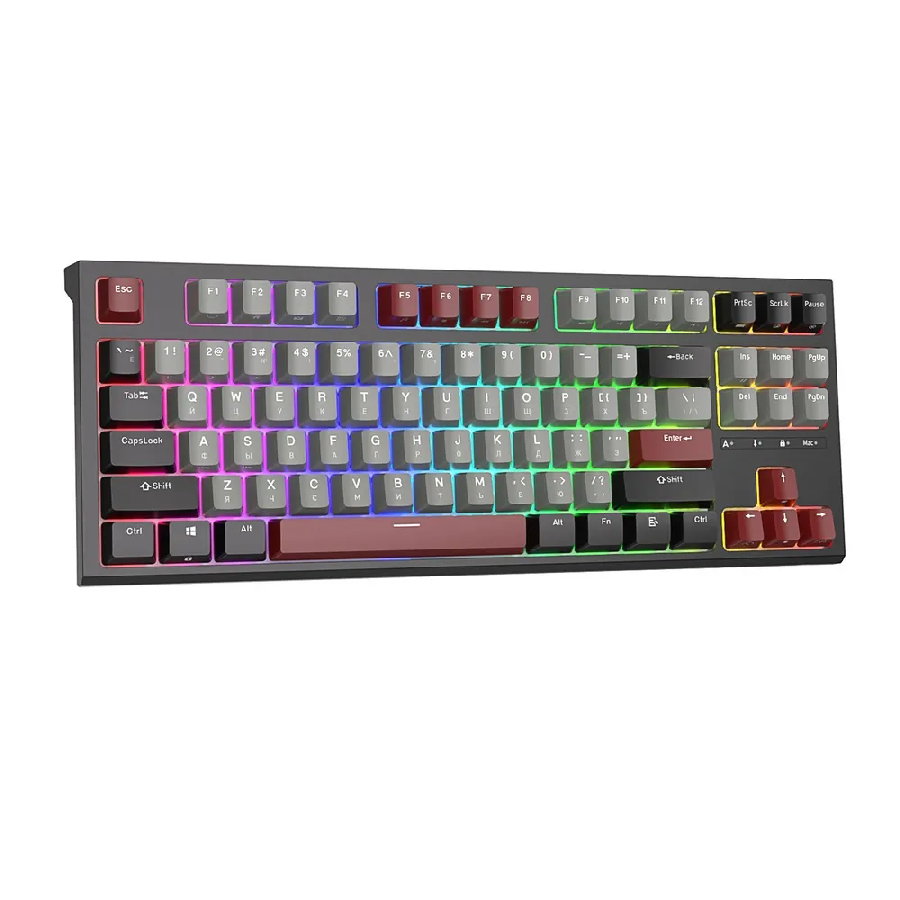 Проводная клавиатура Royal Kludge RK-R87 RGB (черный, RK Brown)