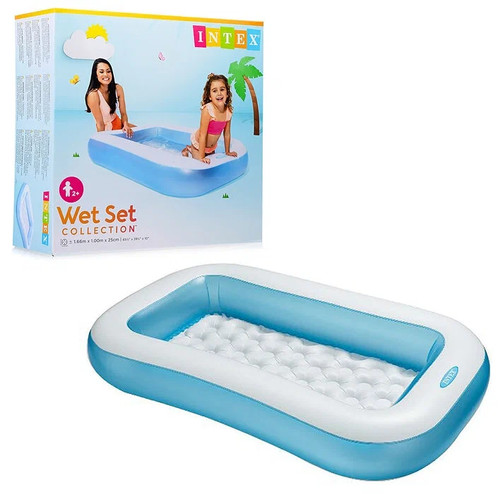 Надувной бассейн Intex Rectangular Baby 166х100х28 (57403)
