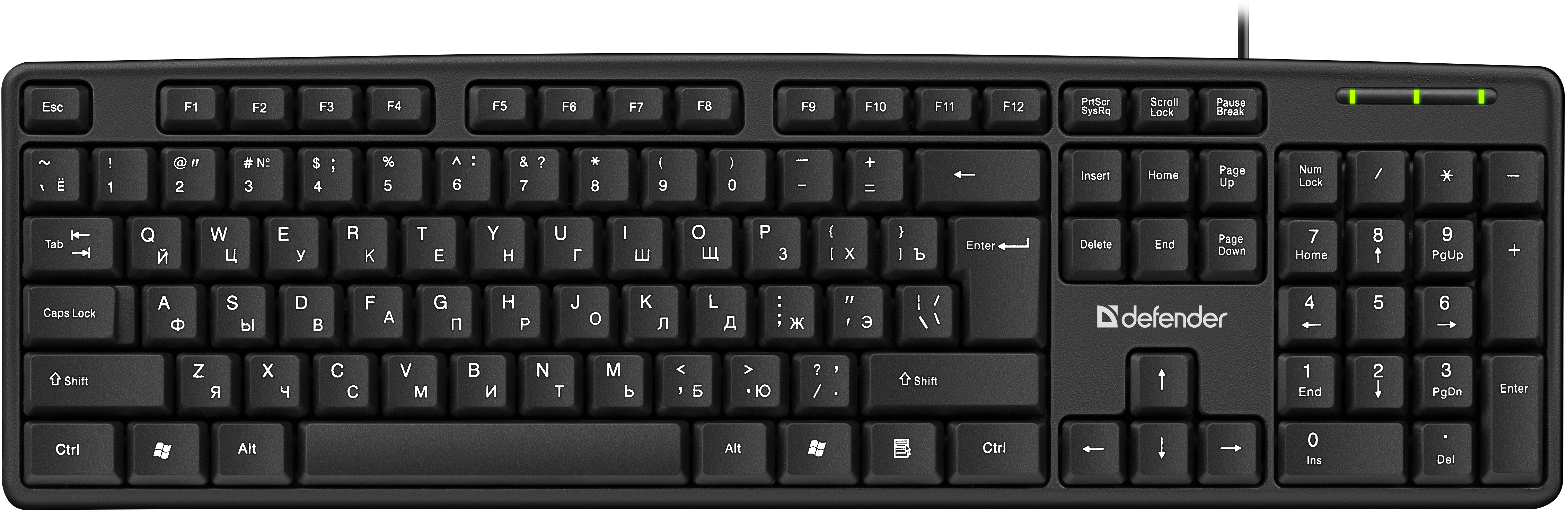 Клавиатура Defender Element HB-520 USB (черный)