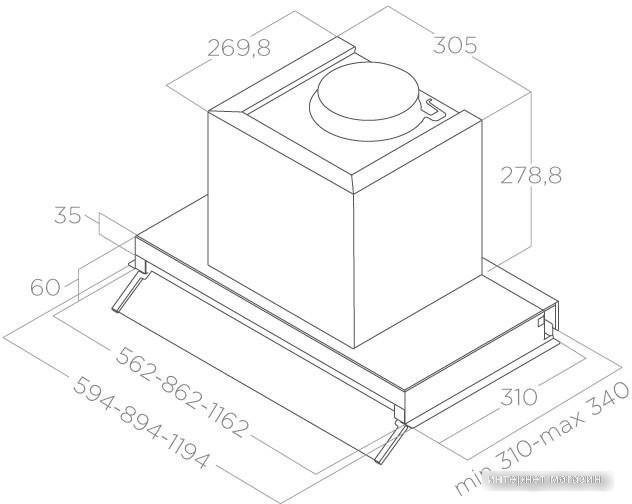 Кухонная вытяжка Elica Boxin IX/A/60 PRF0097835B