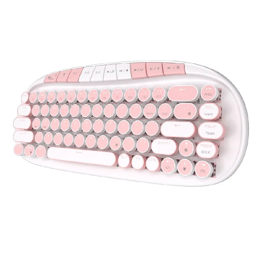 Беспроводная клавиатура Royal Kludge RK Round RGB (белый, RK Pink)