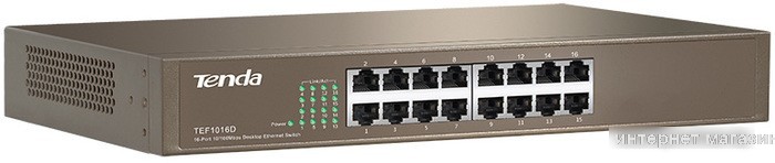 Неуправляемый коммутатор Tenda TEF1016D