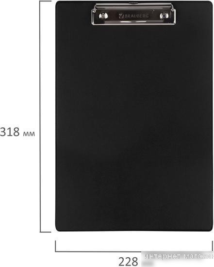 Планшет с зажимом BRAUBERG 232216 (черный)