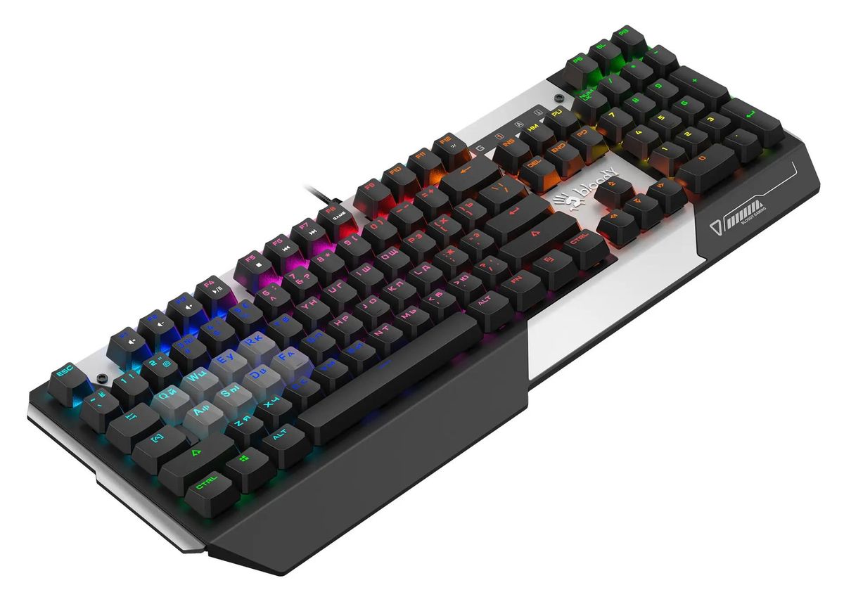 Клавиатура A4Tech Bloody B865R (черный/серый)