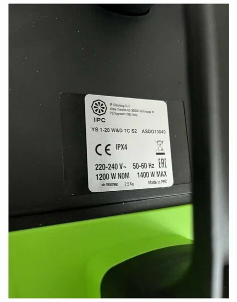 Пылесос IPC Soteco YS 1/20 W&D