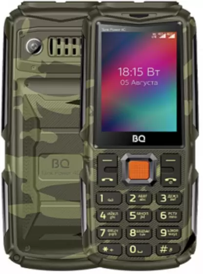 Кнопочный телефон BQ BQ-2410L Tank Power 4G (зеленый камуфляж)