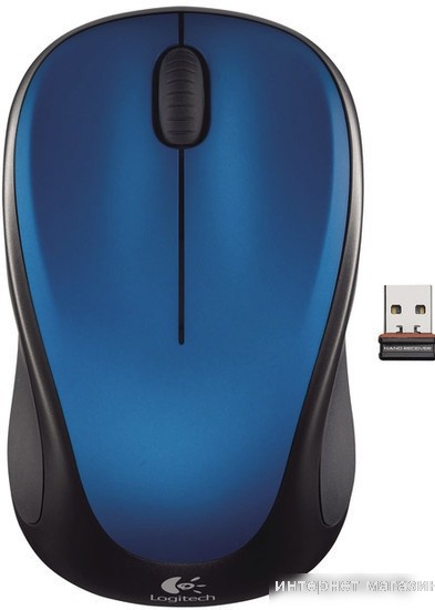 Мышь Logitech Wireless Mouse M235 Steel Blue (910-003037)