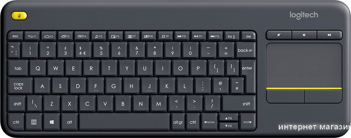 Клавиатура Logitech K400 Plus (черный, нет кириллицы)