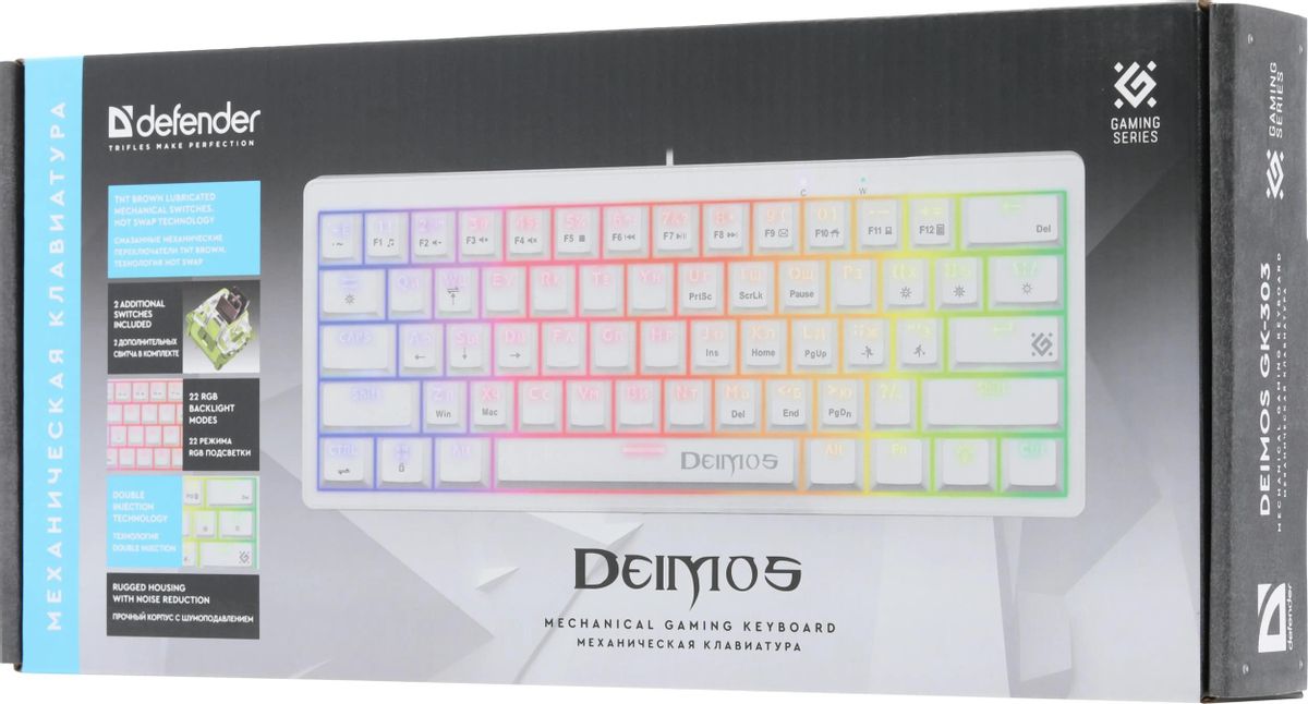 Клавиатура Defender Deimos GK-303 (белый)