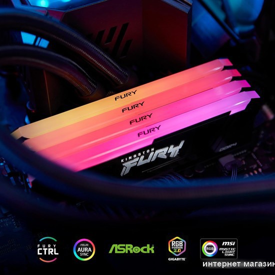 Оперативная память Kingston FURY Beast RGB 4x8ГБ DDR4 3600 МГц KF436C17BB2AK4/32