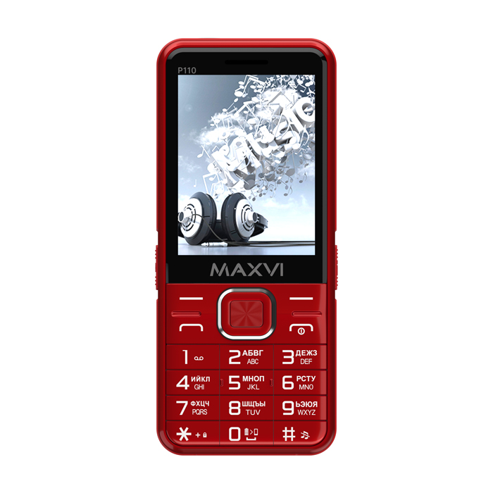 Кнопочный телефон Maxvi P110 (красный)