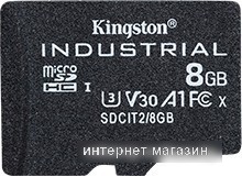 Карта памяти Kingston Industrial microSDHC SDCIT2/8GBSP 8GB