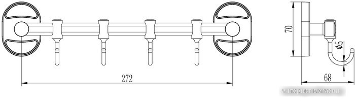 Крючок для ванны Ledeme L1915-4