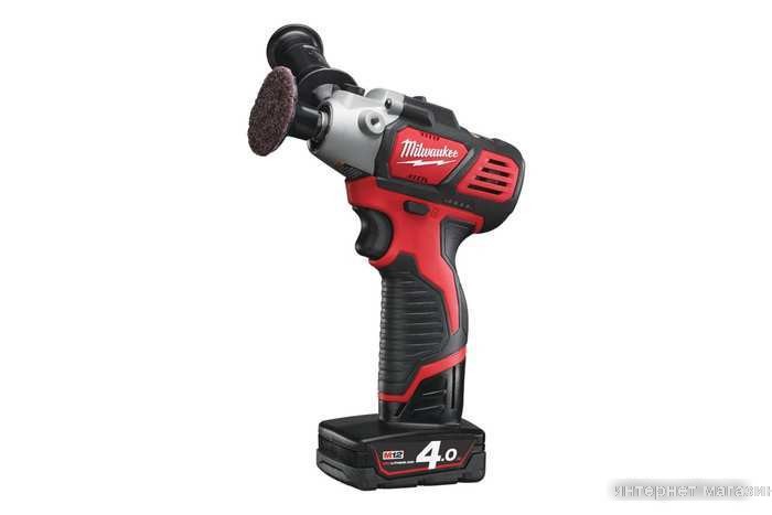 Полировальная машина Milwaukee M12 BPS-421X 4933447799 (с 2-мя АКБ, кейс)
