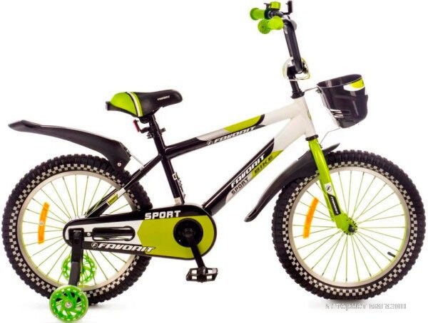 Детский велосипед Favorit Sport 18 SPT-18GN2 (черный/зеленый)