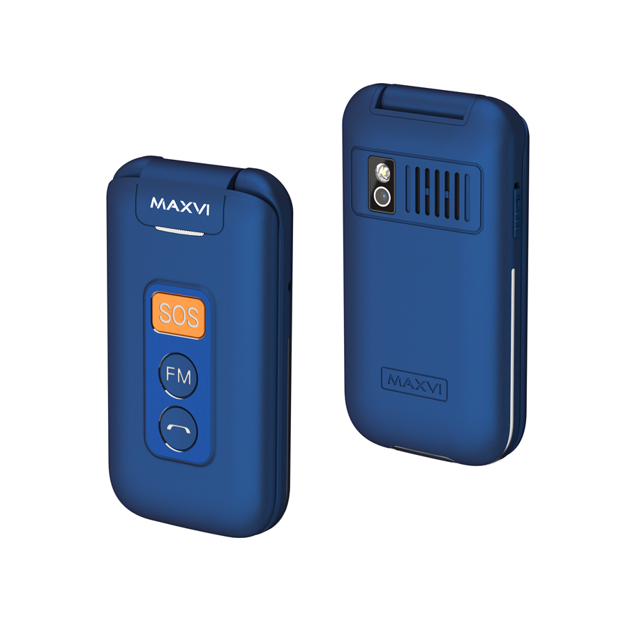 Кнопочный телефон Maxvi E5 up (синий)