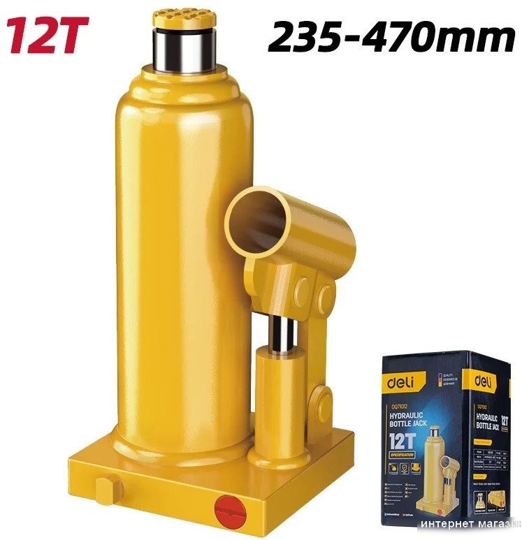 Бутылочный домкрат Deli DQ71012 12т