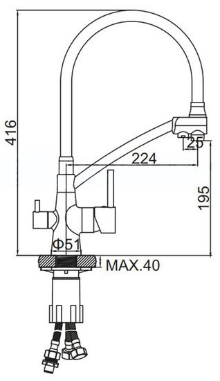 Смеситель Ledeme L4855Y-2