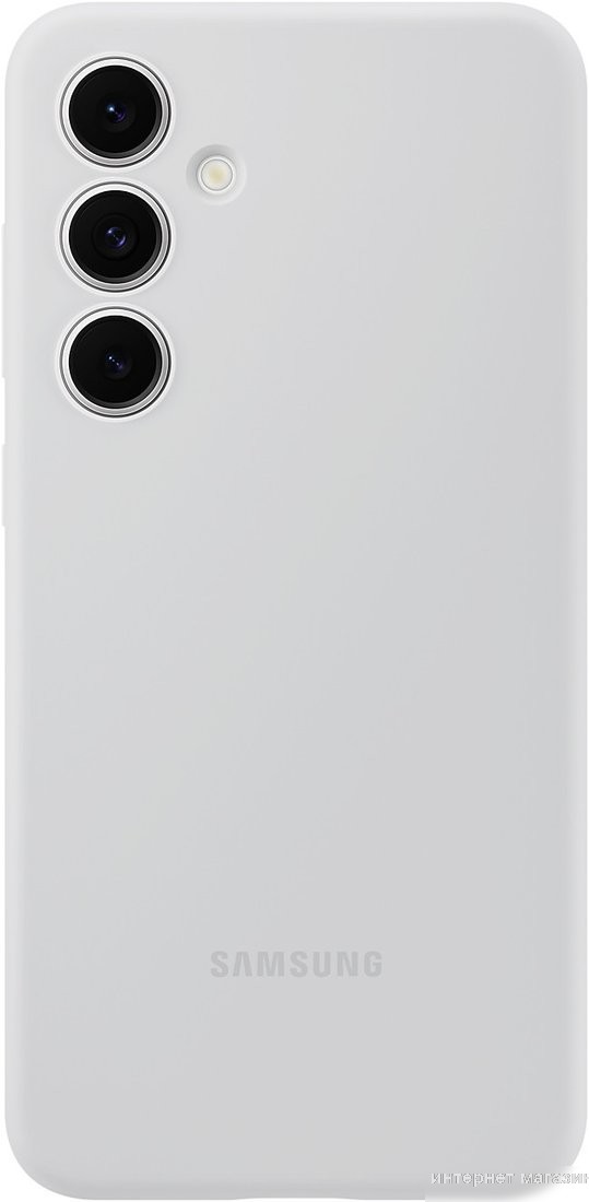 Чехол для телефона Samsung Silicone Case Galaxy S24 FE (серый)