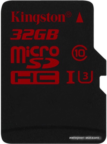 Карта памяти Kingston microSDHC (Class 10) 32GB (SDCA3/32GBSP)