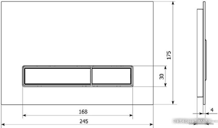 Панель смыва Lavinia Boho Relfix 3805005R (красный)