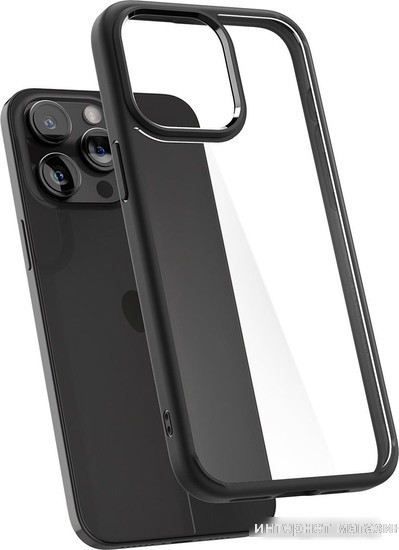 Чехол для телефона Spigen Ultra Hybrid для iPhone 15 Pro ACS06713 (черный)