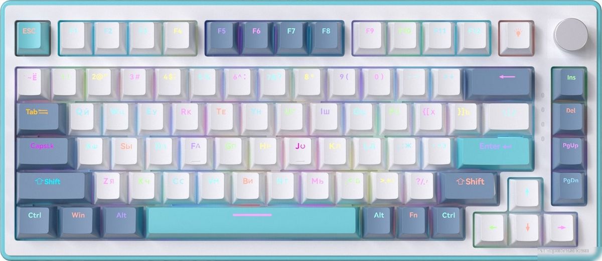 Клавиатура JEGG ZA82 White Navy Blue (OUTEMU Orange)