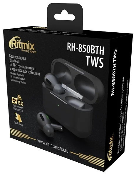 Наушники Ritmix RH-850BTH TWS (черный)